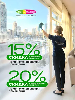 Скидка на мойку окон в феврале